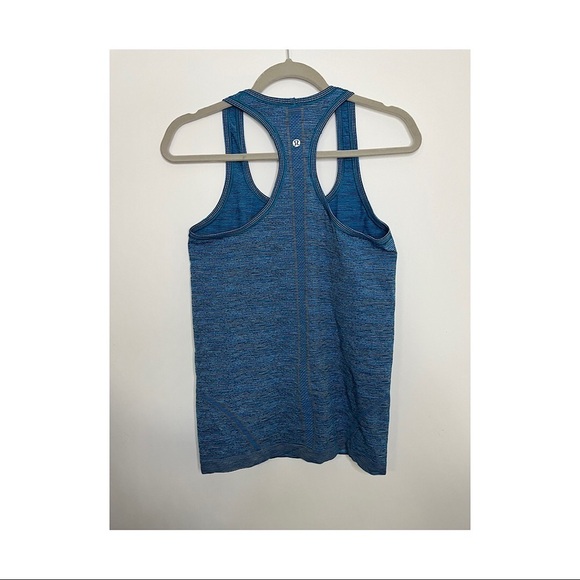 Lululemon Swiftly Tech Tank, Size 8, Indian Ocean/Black EUC, [A-19] RARE color & - Picture 2 of 6
